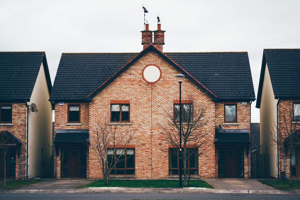 Street view of a semi detached house