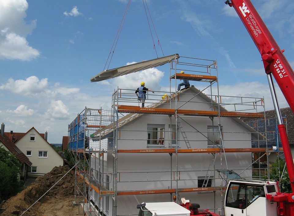 A construction site on a sunny day