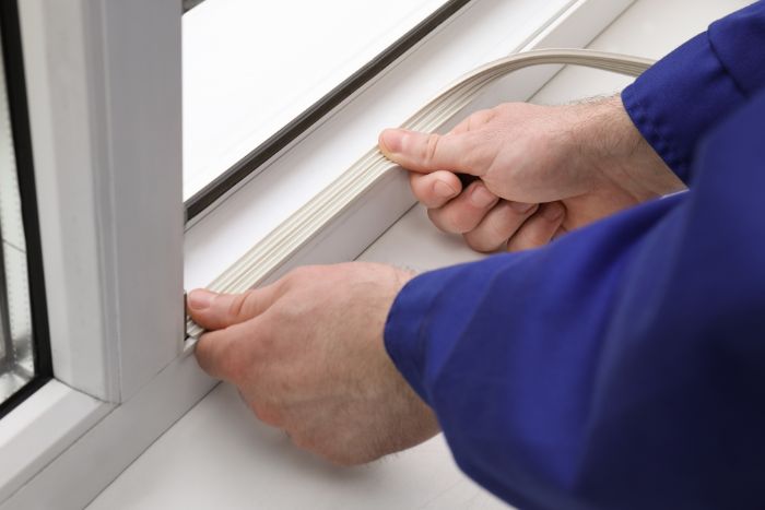 Excluding a window draught to winter proof a house